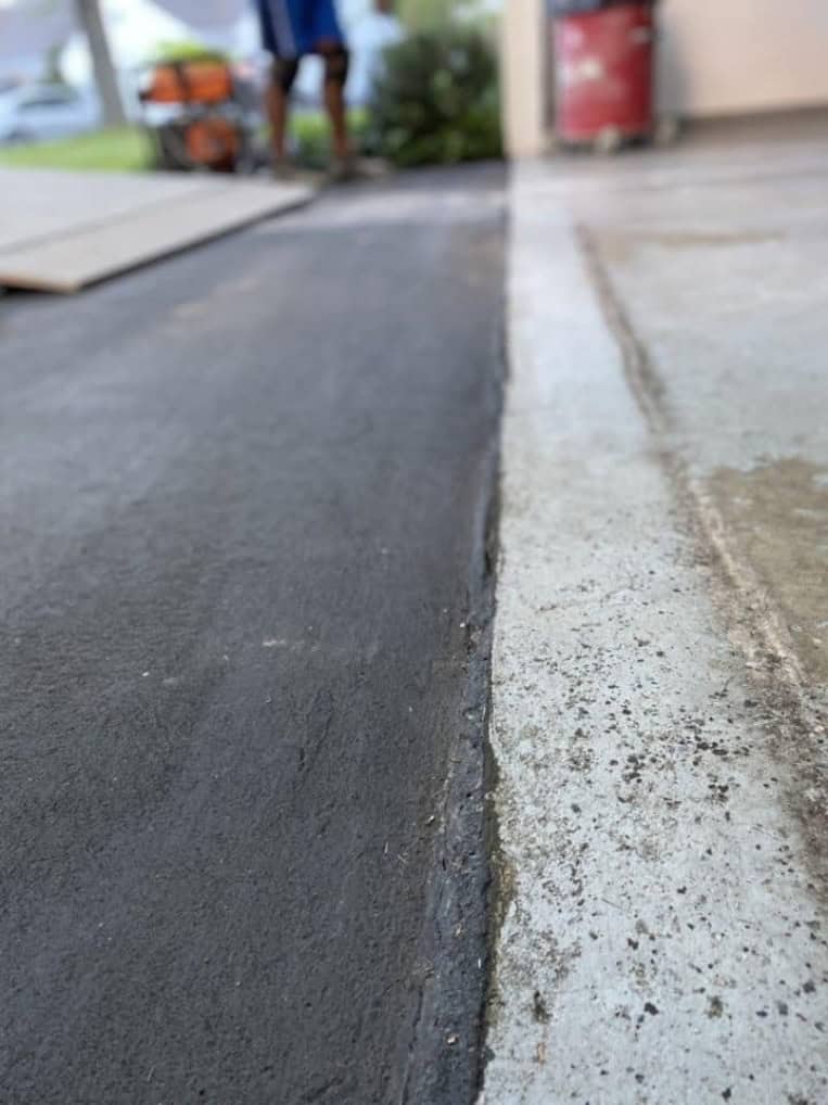 Garage Concrete Coating Before